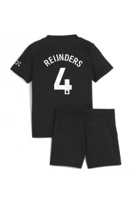 Manchester City Tijjani Reijnders #4 Babyklær Borte Fotballdrakt til barn 2025-26 Korte ermer (+ Korte bukser)